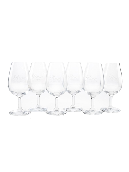 Rum Experience Distillery Nosing Glasses Urban Bar - Set of Six 6 x 13cm Tall