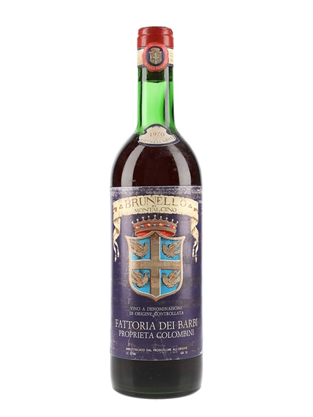 1970 Brunello Di Montalcino Fattoria Dei Barbi 73cl / 13%