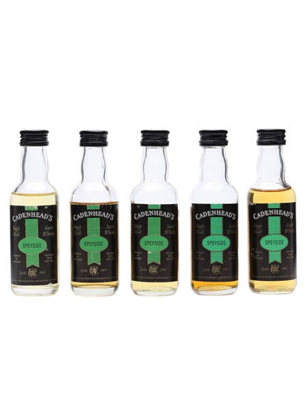 5 x Single Malt Scotch Whisky Cadenhead's Miniature