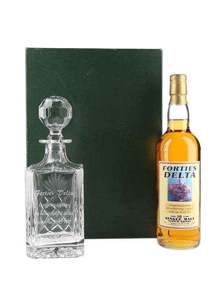 Forties Delta 10 Year Old Bottled 2000s - DAFWC Free Gift Pack 70cl / 43%