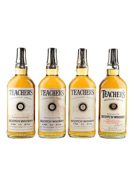 Teacher's Highland Cream Bottled 1970s 4 x 75.7cl / 40%