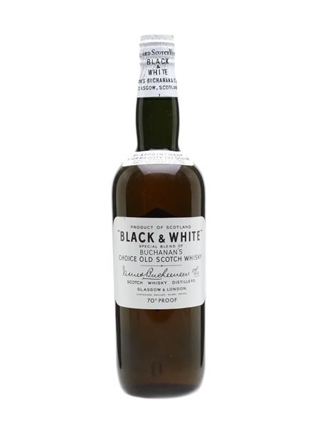 Black & White Spring Cap Bottled 1960s 75cl / 40%