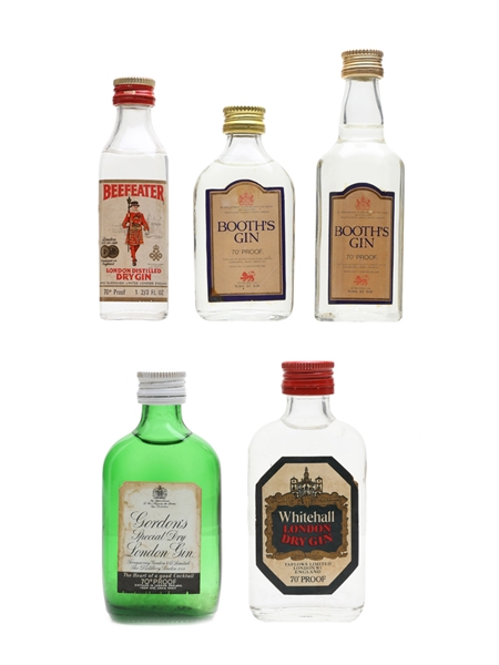 Assorted London Dry Gin Miniatures 5 x 5cl