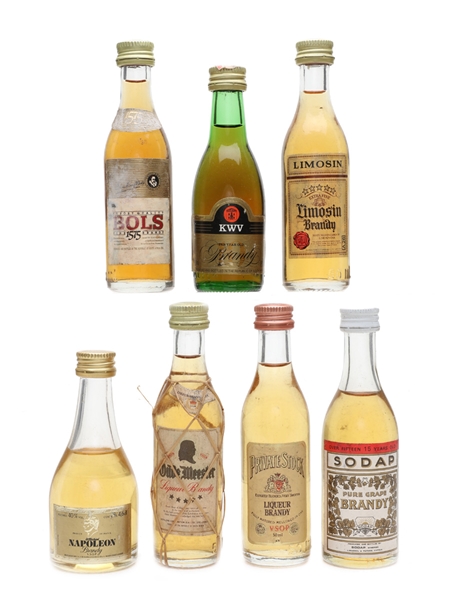 Assorted Brandy Miniatures  7 x 5cl