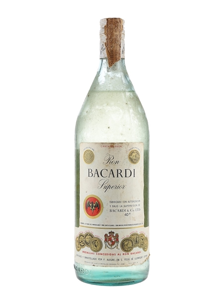 Bacardi Superior Bottled 1970s-1980s - Spain 100cl / 40%