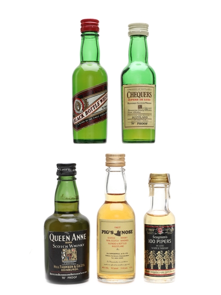 Blended Scotch Whisky Miniatures Bottled 1970s 3cl & 4 x 5cl / 40%