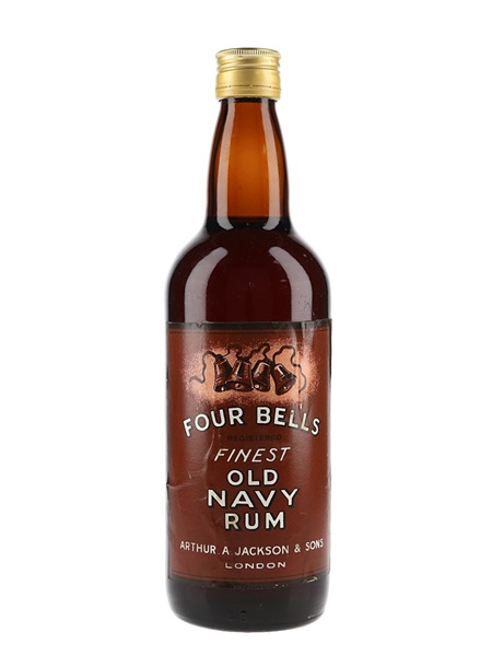 Four Bells Navy Rum Bottled 1960s - Arthur. A. Jackson & Sons 70cl