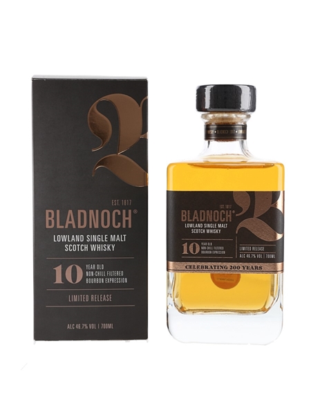 Bladnoch 10 Year Old Bourbon Expression Celebrating 200 Years 70cl / 46.7%