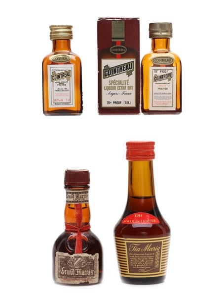 Cointreau, Grand Marnier, Tia Maria Miniatures 5cl & 3 x 3cl