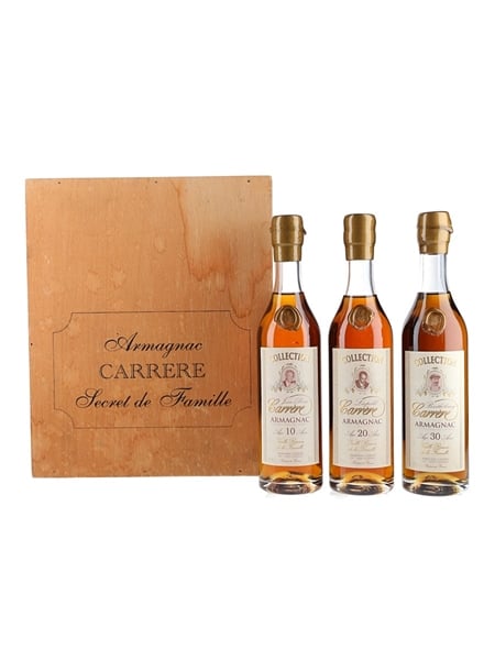 Carrere Armagnac Collection Set 10, 20 & 30 Year Old 3 x 20cl / 40%