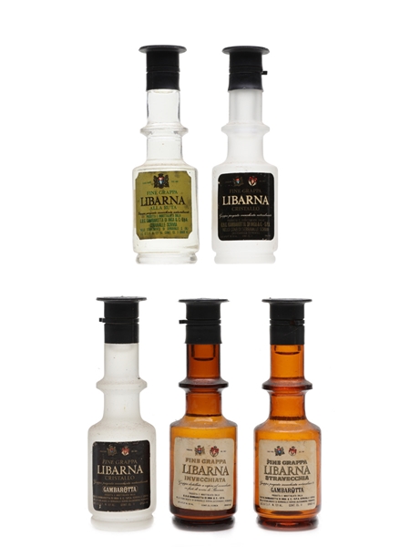 Libarna Fine Grappa Miniatures 5 x 3cl