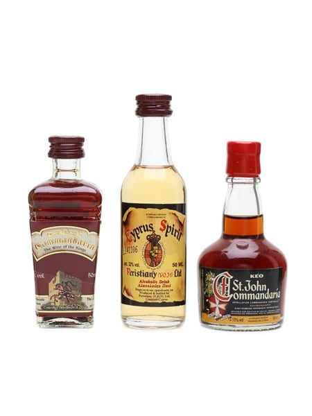 Cyprus Spirit & St John Commandaria Miniatures 3 x 5cl