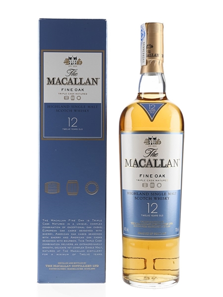 Macallan 12 Year Old Fine Oak Triple Cask Matured 70cl / 40%