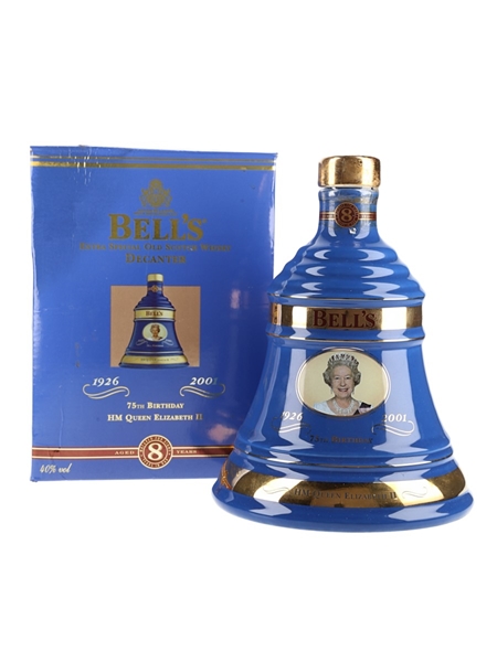 Bell's 8 Year Old Ceramic Decanter 75th Birthday Queen Elizabeth II 70cl / 40%