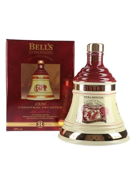 Bell's Christmas 1996 Ceramic Decanter Ingredients Of Quality 70cl / 40%