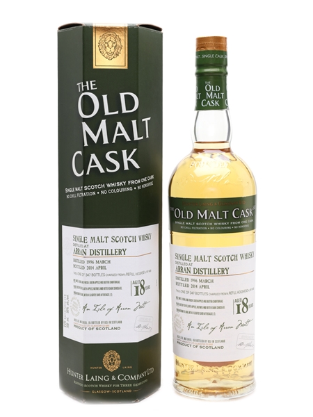 Arran 1996 18 Year Old The Old Malt Cask Bottled 2014 - Hunter Laing 70cl / 50%