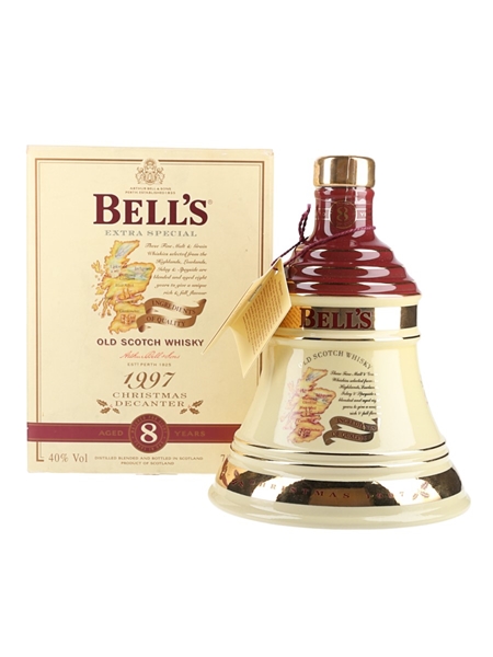 Bell's Christmas 1997 Ceramic Decanter Ingredients Of Quality 70cl / 40%