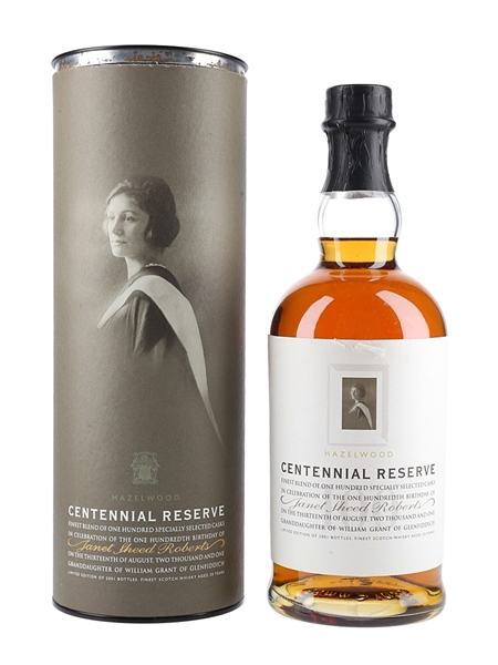 Hazelwood Centennial Reserve 100th Birthday - Janet Sheed Roberts 70cl / 40%