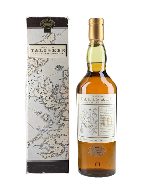 Talisker 10 Year Old Bottled 1990s - Map Label 70cl / 45.8%