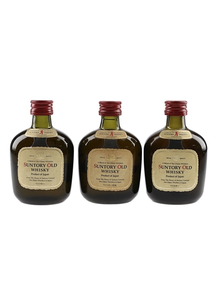 Suntory Old Whisky Bottled 1980s & 1990s 3 x 5cl / 43%