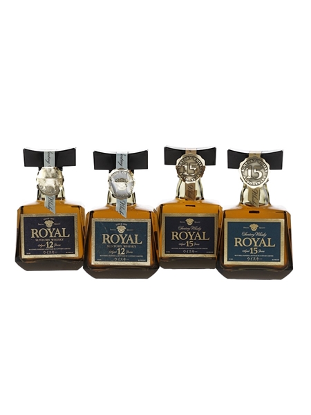 Suntory Royal 12 & 15 Year Old Bottled 1990s 4 x 5cl / 43%