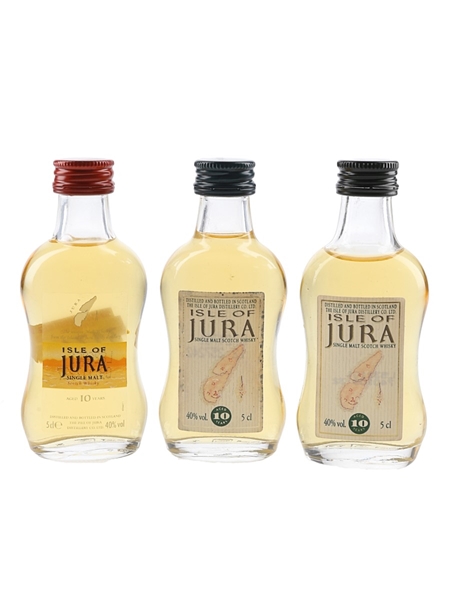 Isle Of Jura 10 Year Old Bottled 1990s-2000s 3 x 5cl / 40%