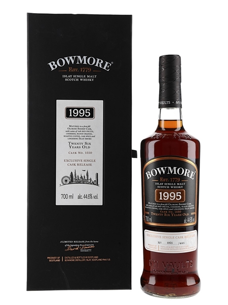 Bowmore 1995 26 Year Old Cask 1550 Exclusive Single Cask Release 70cl / 44.6%