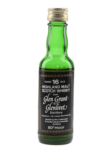 Glen Grant Glenlivet 16 Year Old Bottled 1970s - Cadenhead's 5cl / 46%