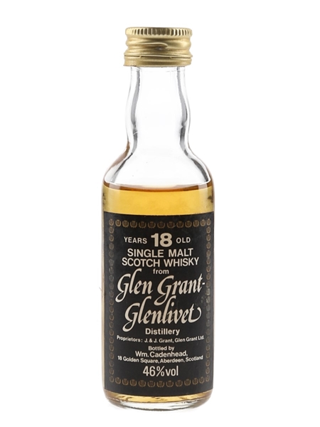 Glen Grant Glenlivet 18 Year Old Bottled 1980s - Cadenhead's 5cl / 46%