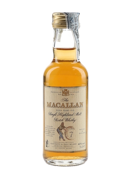 Macallan 7 Year Old Bottled 1990s - Giovinetti & Figli 5cl / 40%