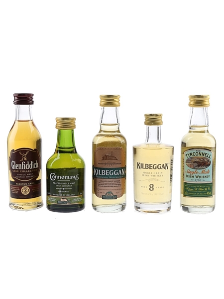 Assorted Irish Whiskey & Scotch Whisky  5 x 5cl / 40%