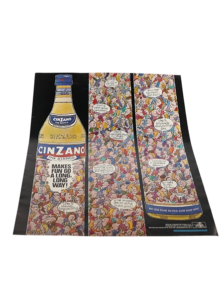 Cinzano Bianco Advertising Print 1968 27cm x 36cm