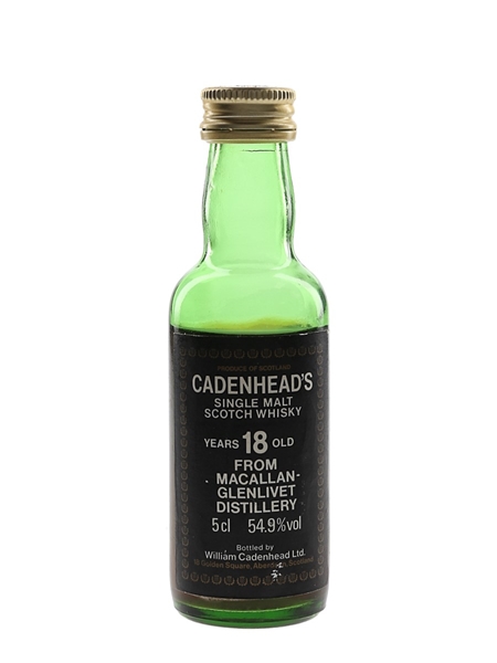 Macallan Glenlivet 18 Year Old Bottled 1980s - Cadenhead's 5cl / 54.9%