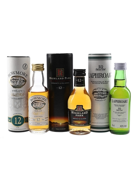 Assorted Islay & Island Single Malt Scotch Whisky  3 x 5cl