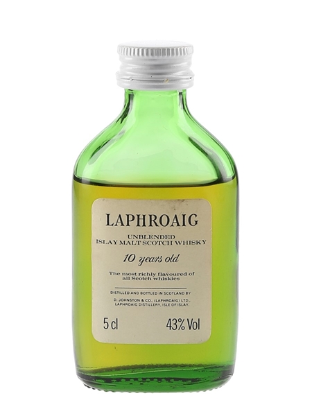 Laphroaig 10 Year Old Unblended Bottled 1980s 5cl / 43%