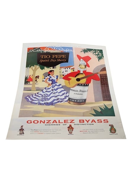 Gonzalez Byass Tio Pepe Advertising Print 1960 - Sherries Of Distinction 26cm x 36cm