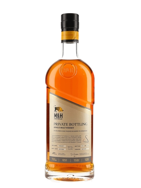 M&H 2017 Single Malt Whisky Bottled 2020 - Private Bottling 70cl / 57.2%