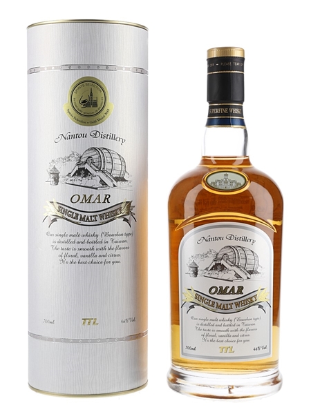 Nantou Omar Bourbon Type Single Malt Whisky Bottled 2016 70cl / 46%