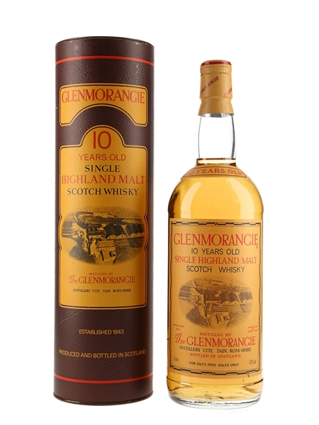 Glenmorangie 10 Year Old Bottled 1980s - Duty Free 100cl / 43%