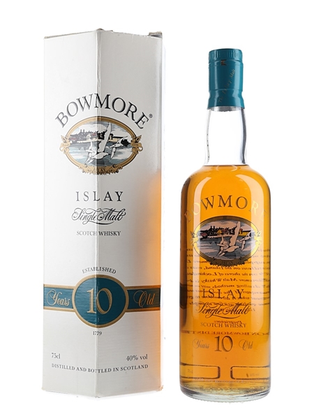 Bowmore 10 Year Old Bottled 1980s - Screen Printed Label 75cl / 40%