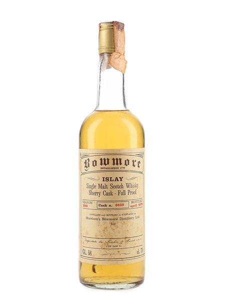 Bowmore 1969 Single Cask #6638 Bottled 1978 - Fecchio & Frassa Import 75cl / 58%