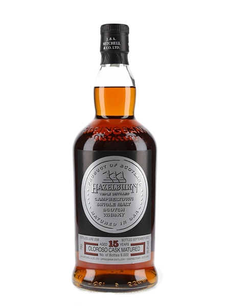 Hazelburn 2008 15 Year Old Oloroso Cask Matured Bottled 2023 70cl / 55.8%