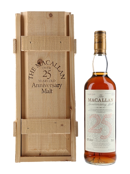 Macallan 1974 25 Year Old Anniversary Malt Bottled 1999 70cl / 43%