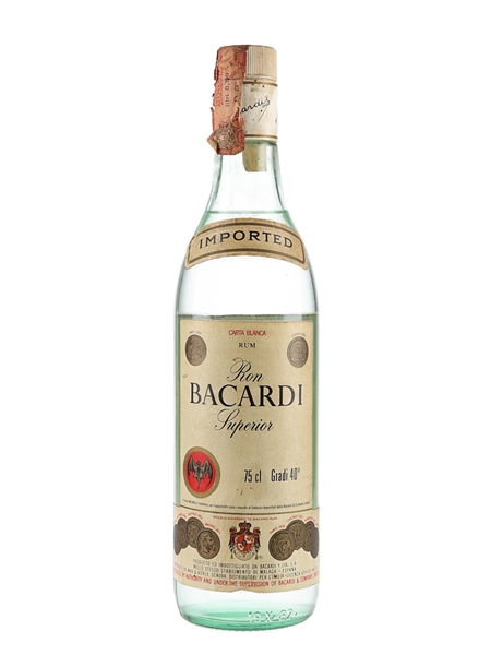 Bacardi Superior Bottled 1980s - Spain 75cl / 40%