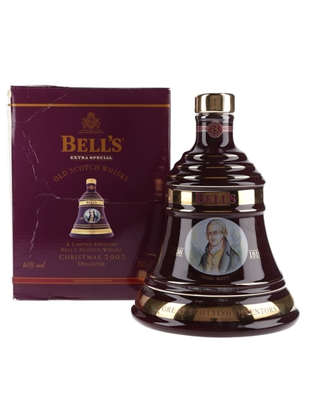 Bell's Christmas 2002 8 Year Old Ceramic Decanter James Watt 70cl / 40%