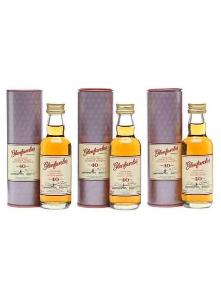 3 x Glenfarclas 40 Years Old Miniature 