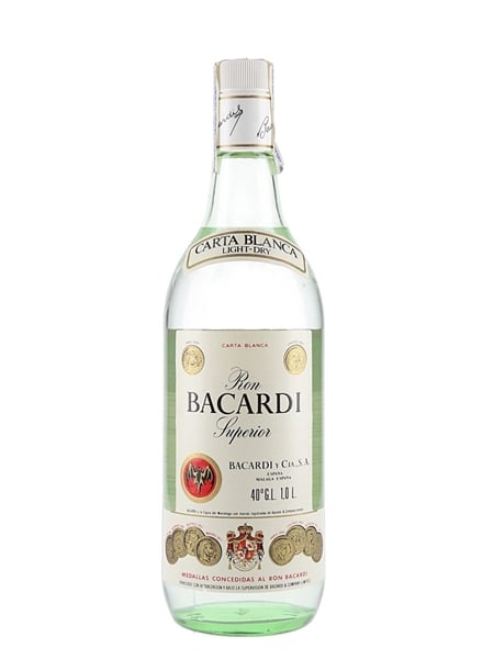 Bacardi Superior Rum Bottled 1970s - Spain 100cl / 40%