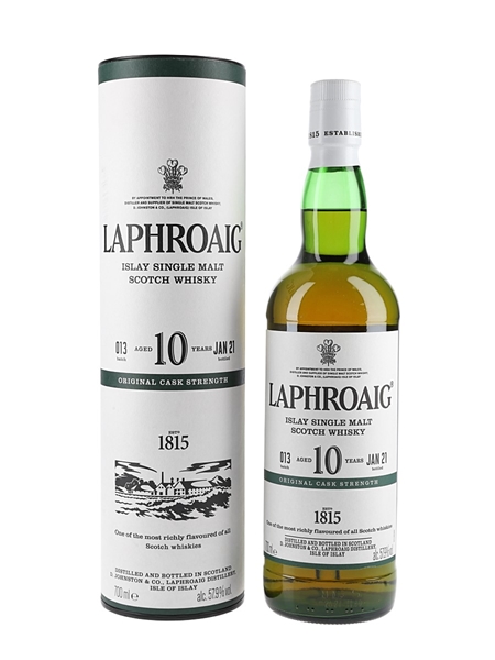 Laphroaig 10 Year Old Original Cask Strength Bottled 2021 - Batch 013 70cl / 57.9%