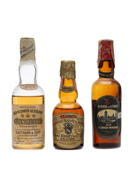 3 x Blended Scotch Whisky Miniature 