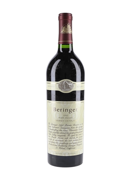 1993 Beringer Private Reserve Cabernet Sauvignon  75cl / 14.1%